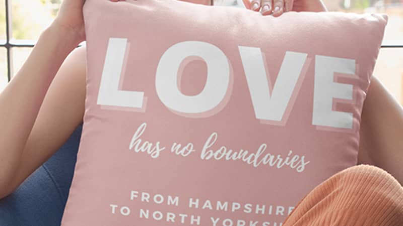 Our Love has no boundaries cushion