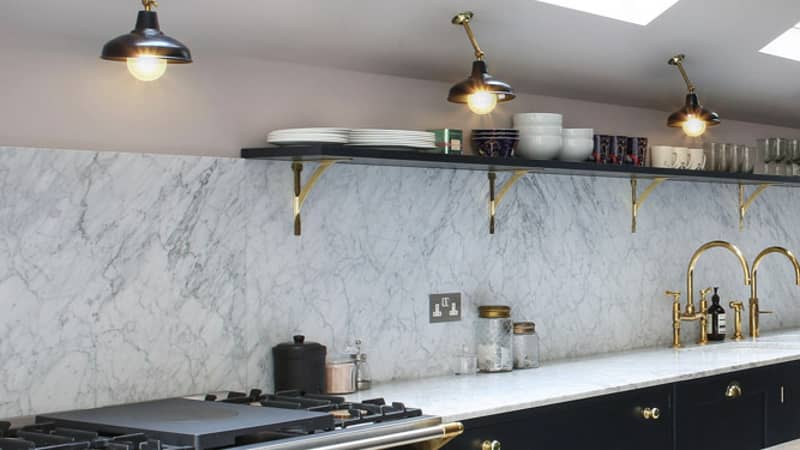 Brass Banjo with Gloss Black Shade