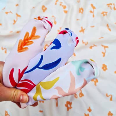 Handmade printed patterned headbands