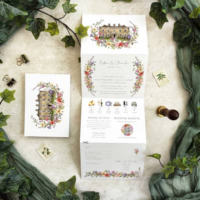 Wildflower watercolours venue concertina