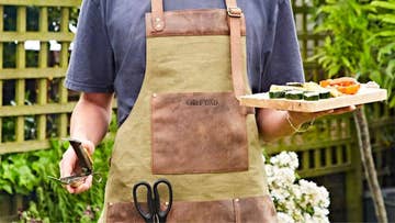 Personalised canvas & leather apron image