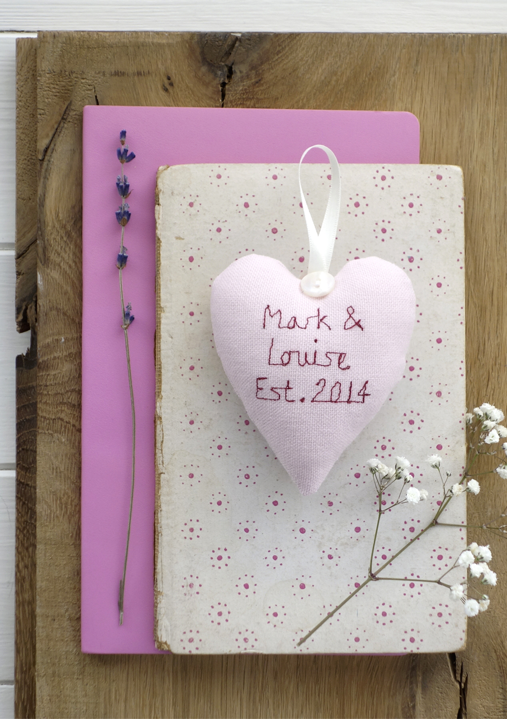 personalised wedding anniversary heart