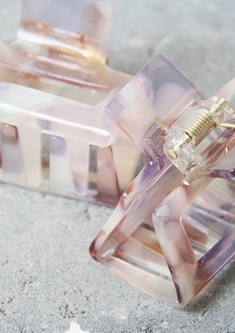 Pearlised Pink and Purple Hair Claws