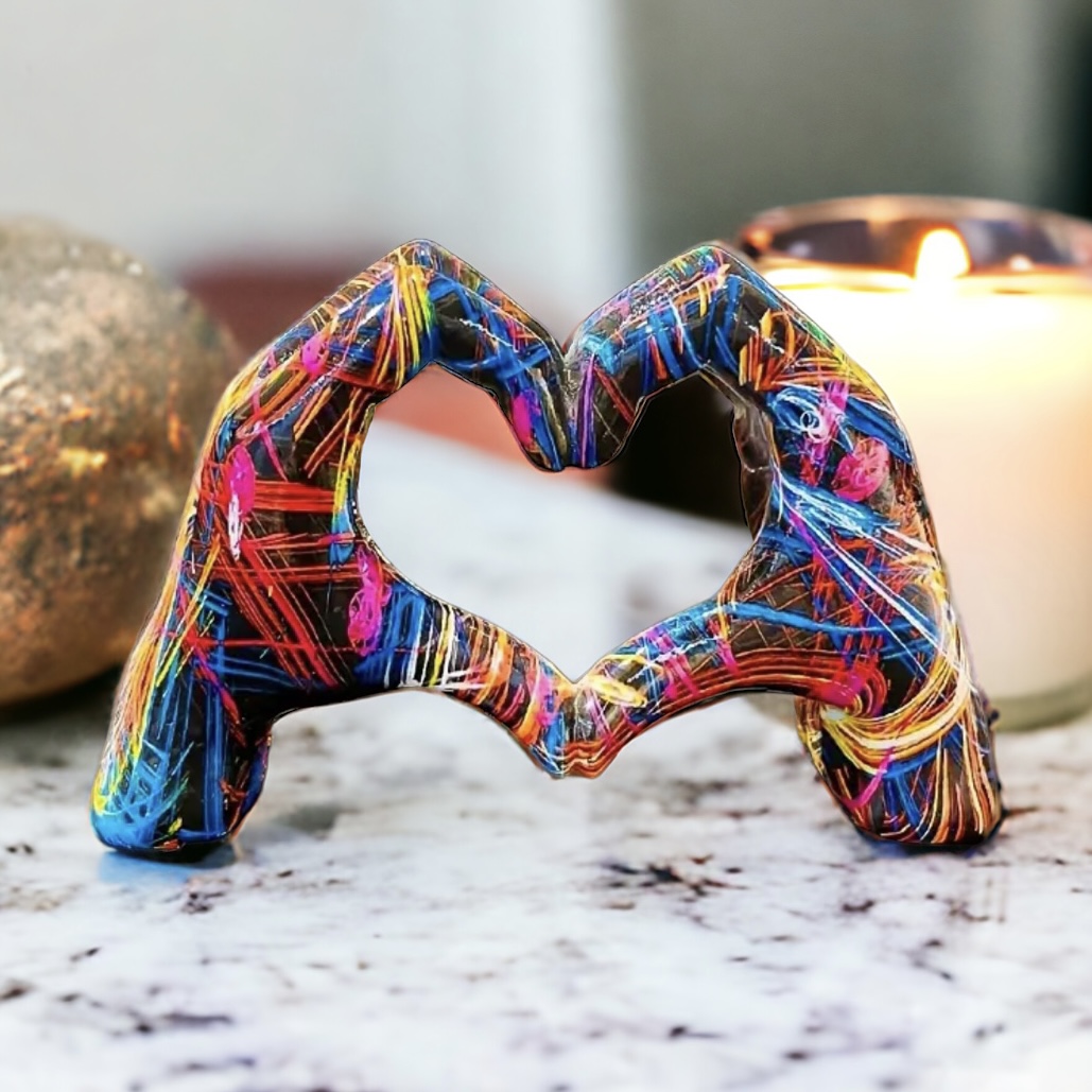 Our elegant hand made heart-shaped hands are the perfect piece to show someone special how much they mean to you.