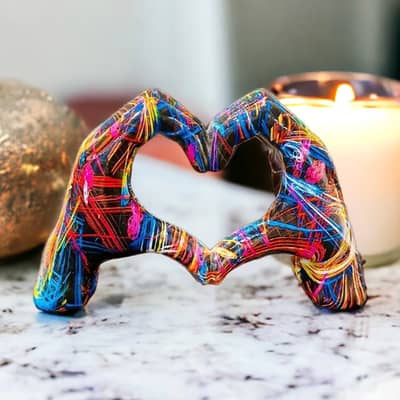 Our elegant hand made heart-shaped hands are the perfect piece to show someone special how much they mean to you.