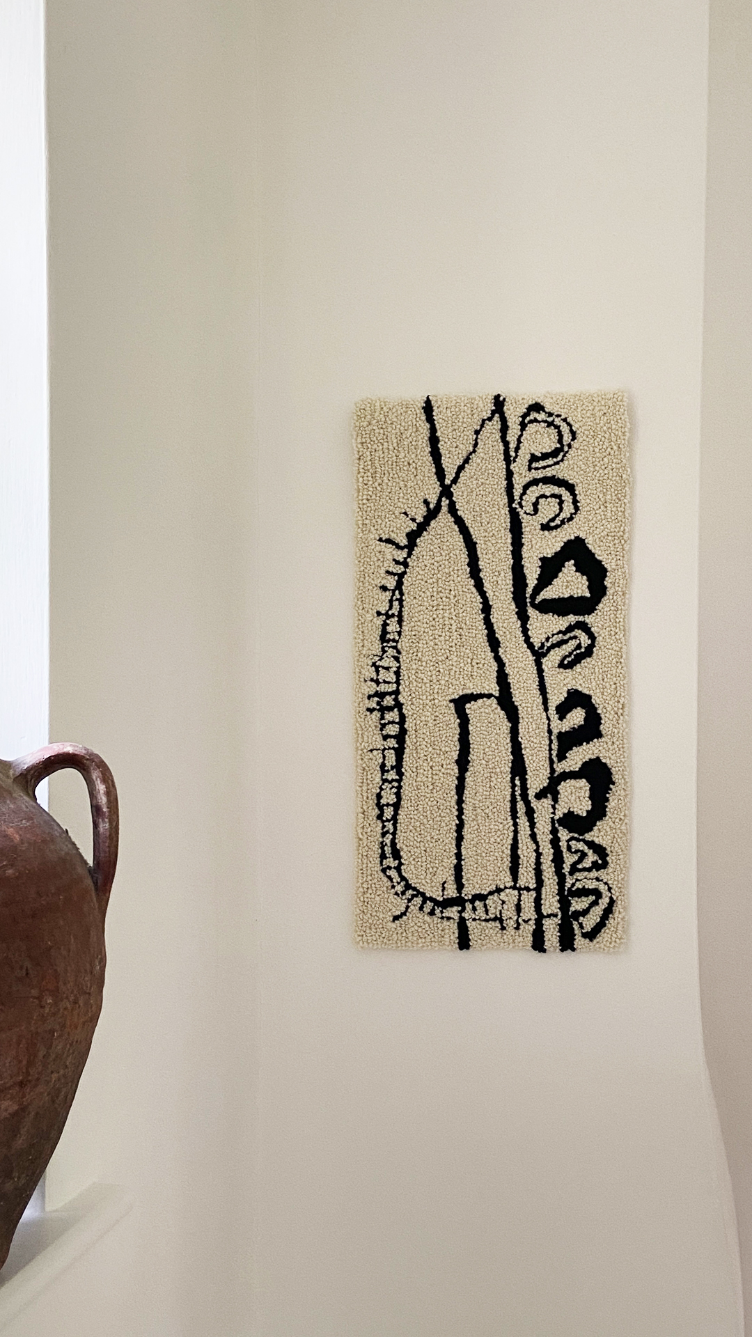 One of our tufted wall hangings. Each of our pieces is an edition out of a maximum of 10 and is handmade meaning each one is unique.