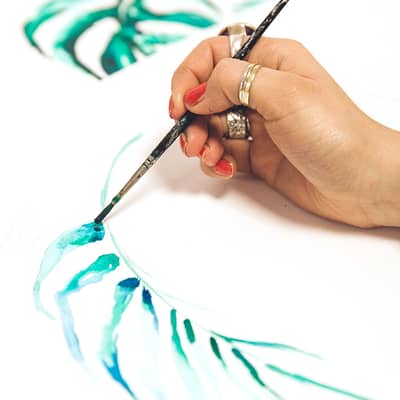 Hand painted designs