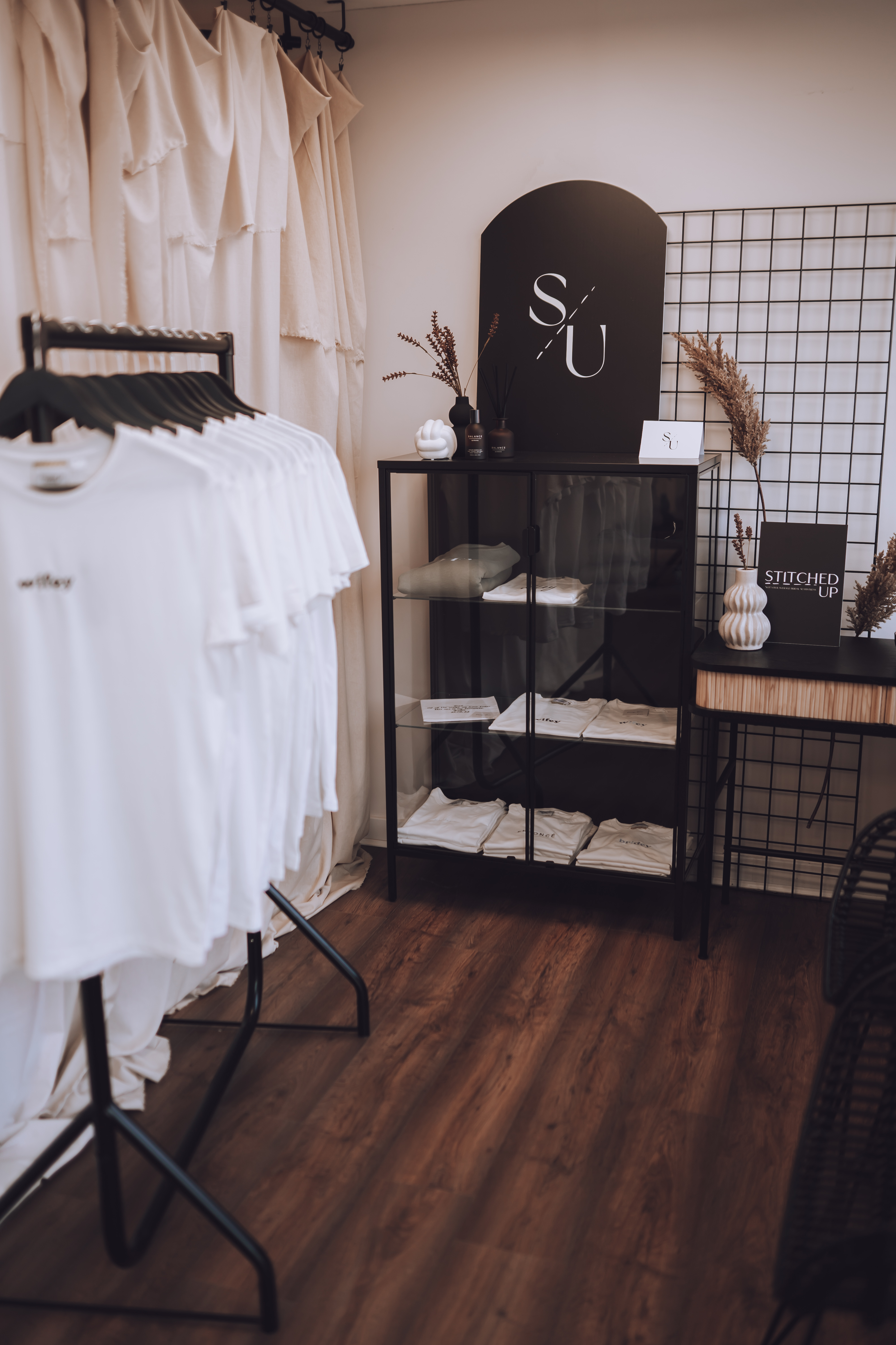 Stitched Up Bridal Shop Embroidery Display