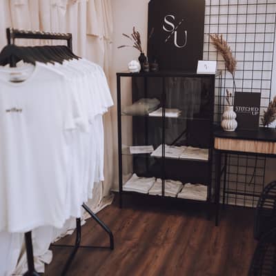 Stitched Up Bridal Shop Embroidery Display