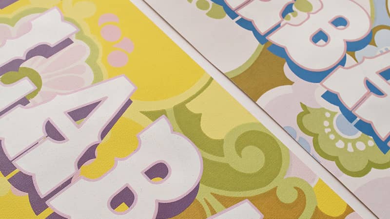 Screen Print Typographic Art Hullabaloo