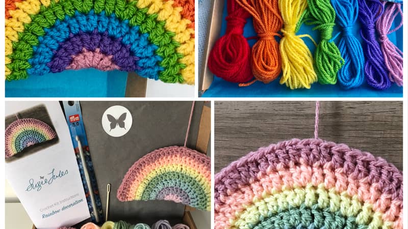 Our populat rainbow crochet kits