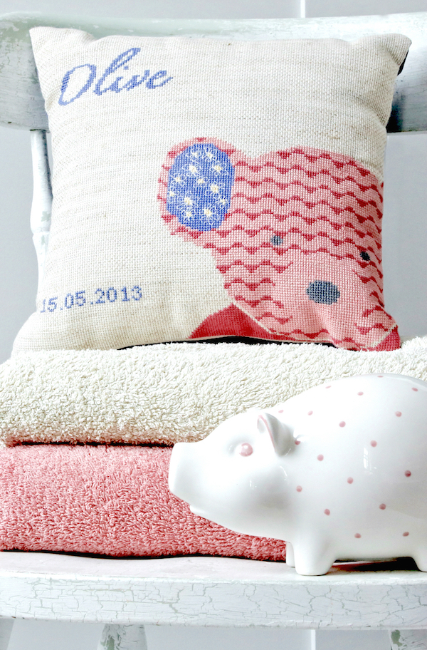 Personalised cross stitch kits make gorgeous keepsake gifts