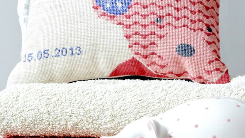 Personalised cross stitch kits make gorgeous keepsake gifts