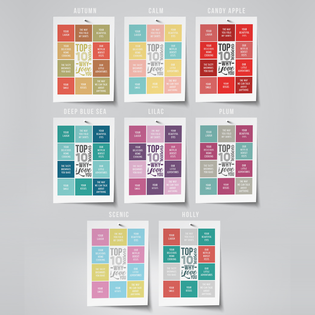 10 Reasons Colour Palette