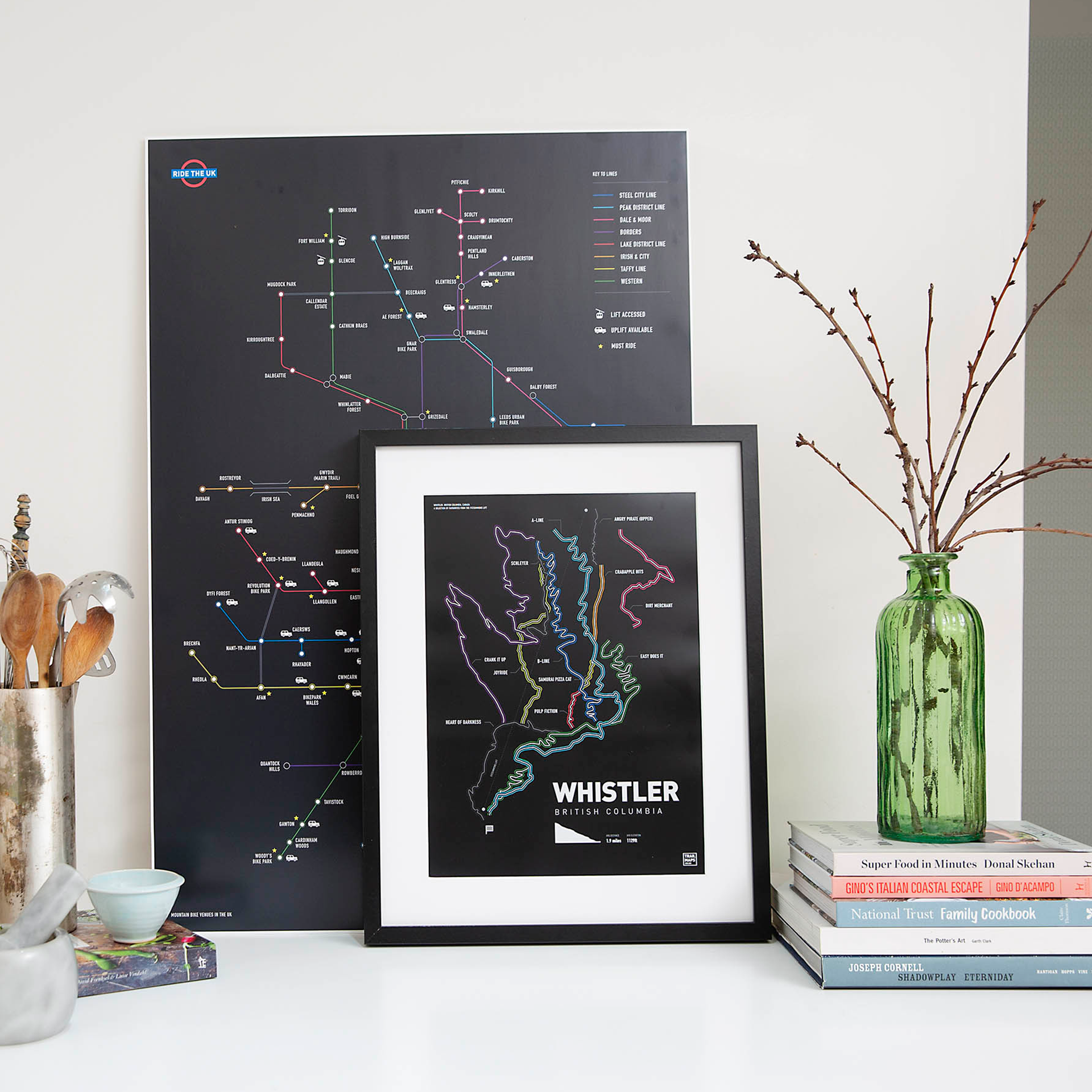 TrailMaps Whistler MTB Art Print