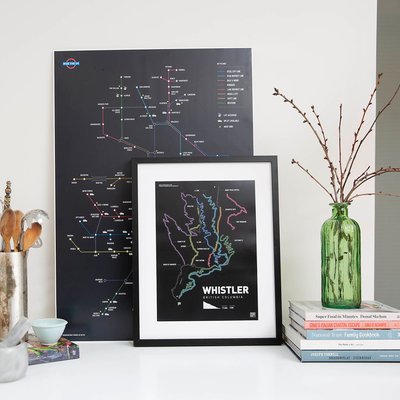 TrailMaps Whistler MTB Art Print