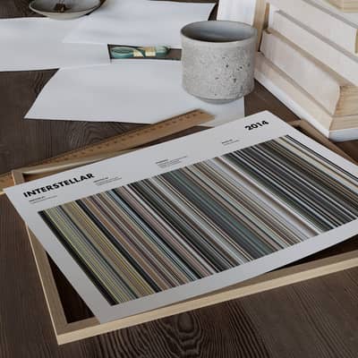 Interstellar movie barcode poster