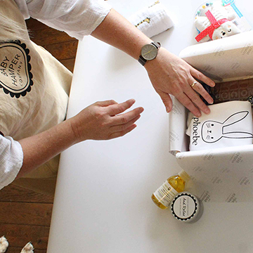 Hand wrapped baby gifts