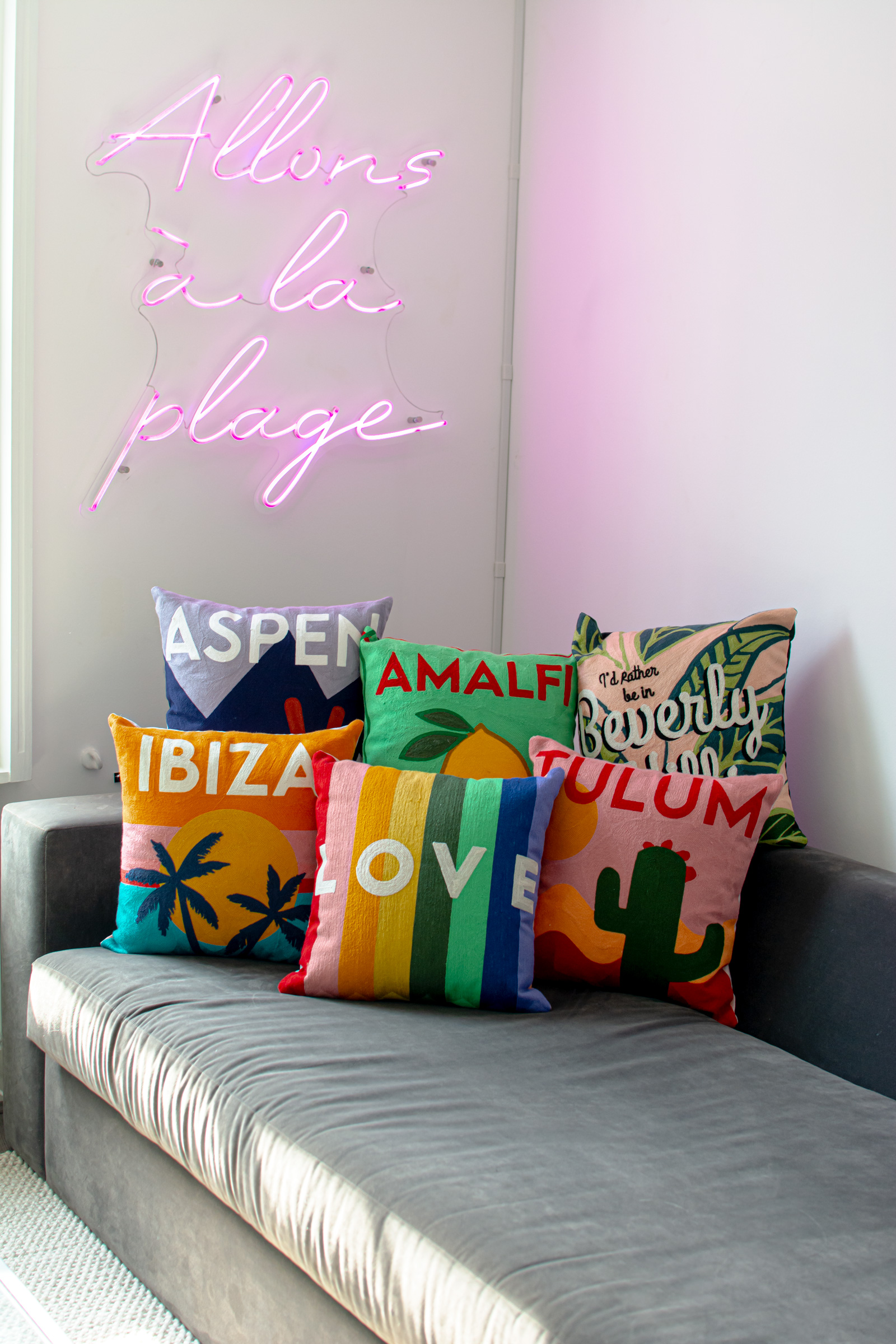 Needlepoint pillow collection. Decorative cushions.