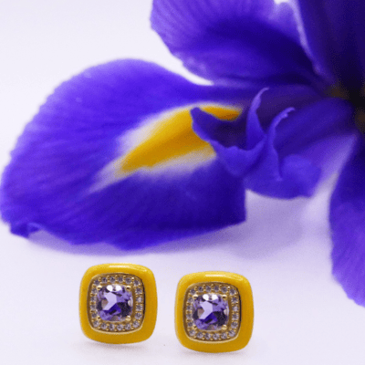 H.AZEEM London Citrine, Blue Topaz & Rose Quartz Pendant