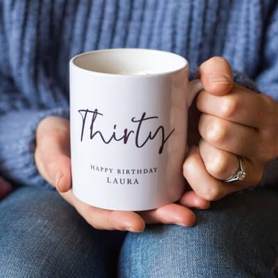 30th birthday personalised mug