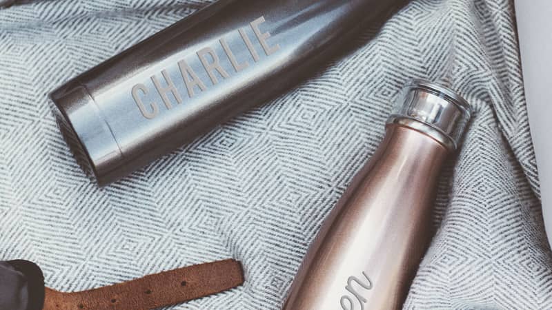 Personalised Initials Gold Double Walled Cafetiere