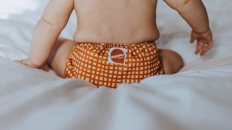 Hot Cross Bum Reusable cloth nappy