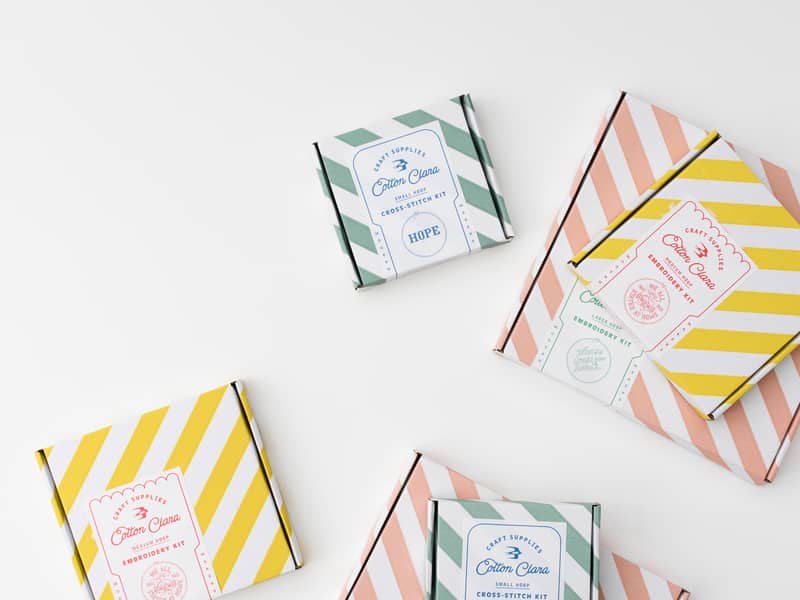 Packing kits at Cotton Clara