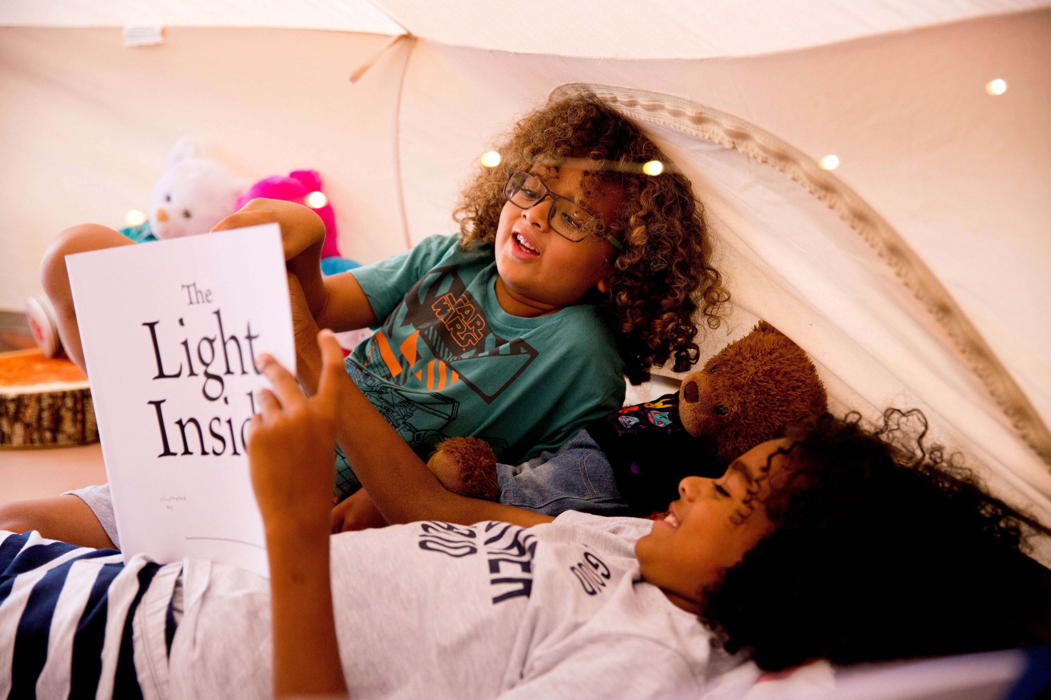 Children read Picture-This Books, before adding their own illustrations