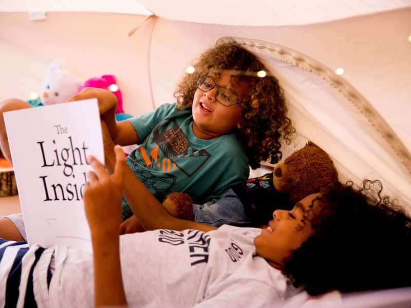 Children read Picture-This Books, before adding their own illustrations