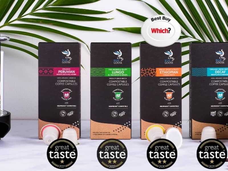 Blue Goose Best Buy Eco Coffee Capsules Great Taste Award 1 star 2 star coffee pods