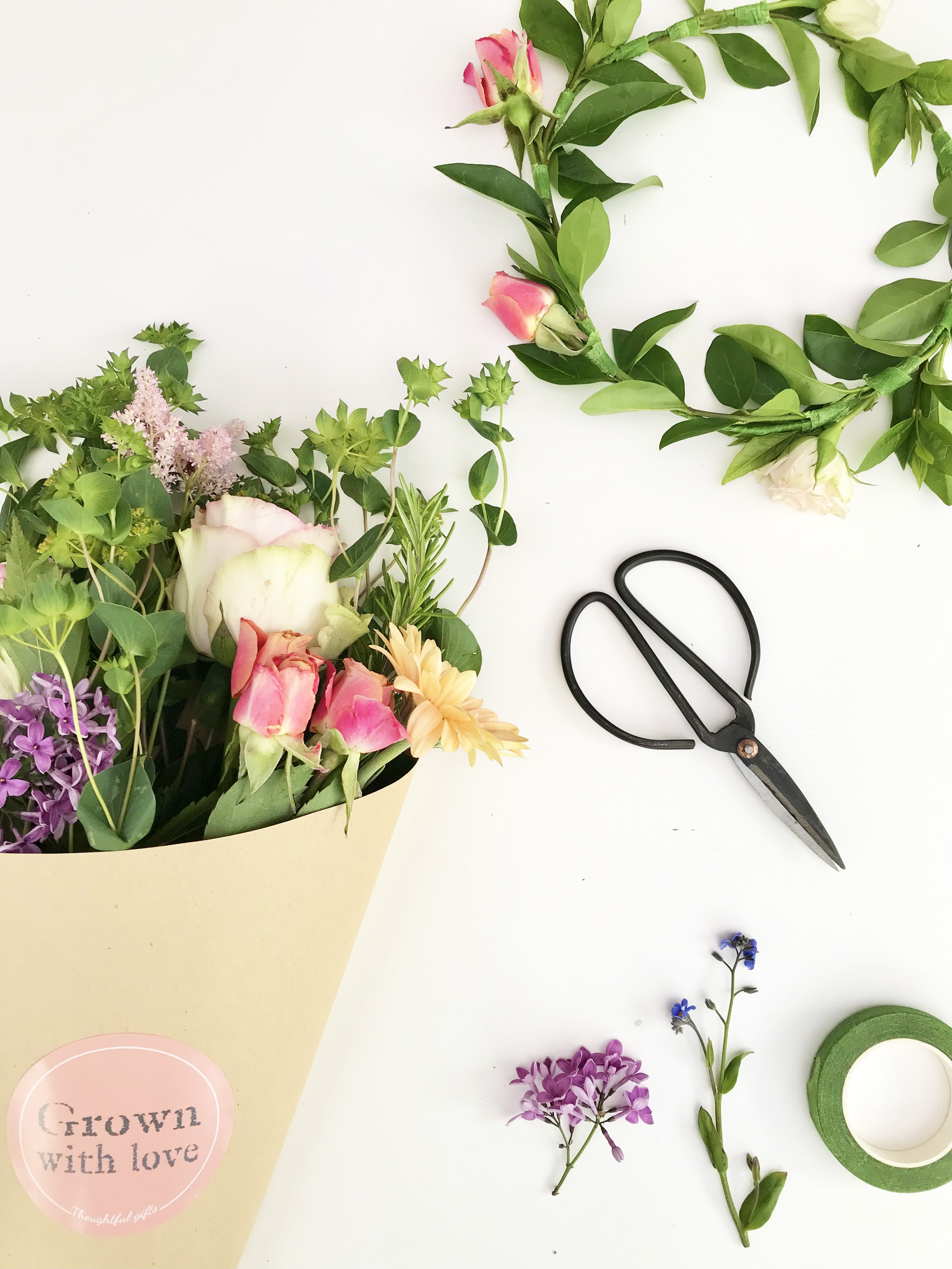 Flower wrapping and flower crown Kits