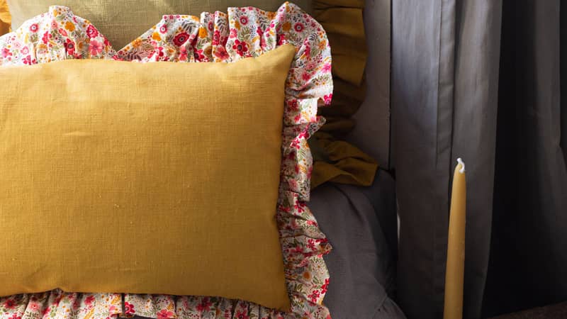 Gold Linen Cushion