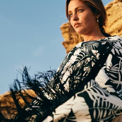 Coco Riko Lucia fringed maxi kaftan beachwear