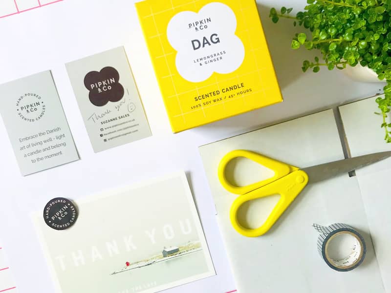 unisex packaging candles yellow