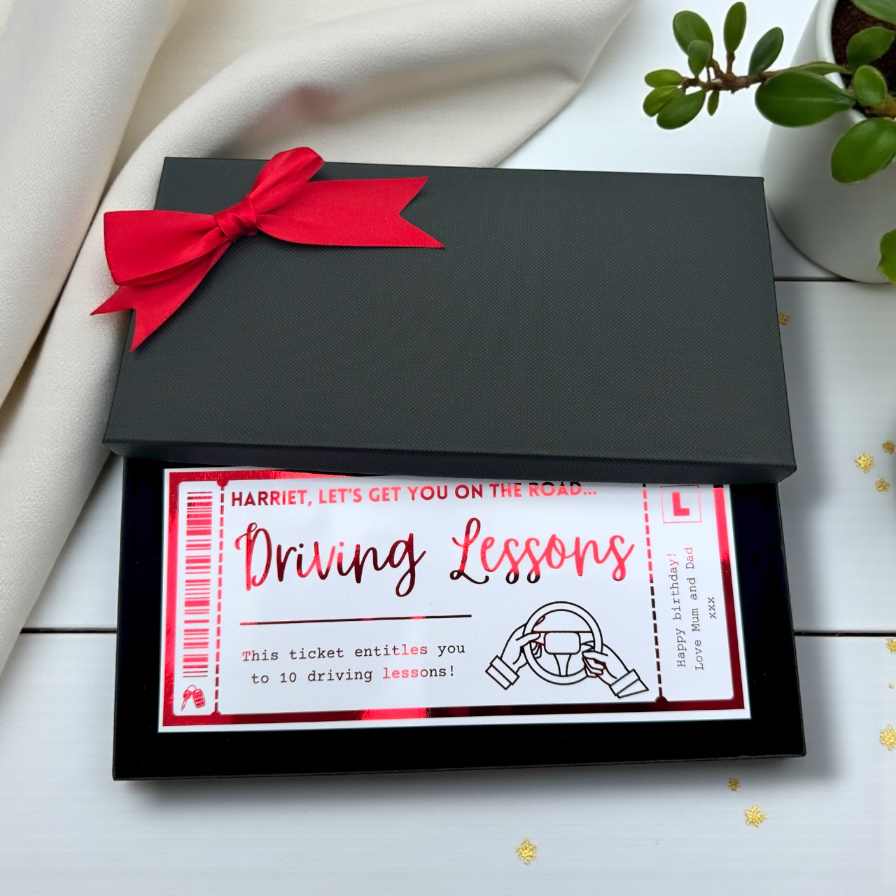 Driving lessons gift voucher