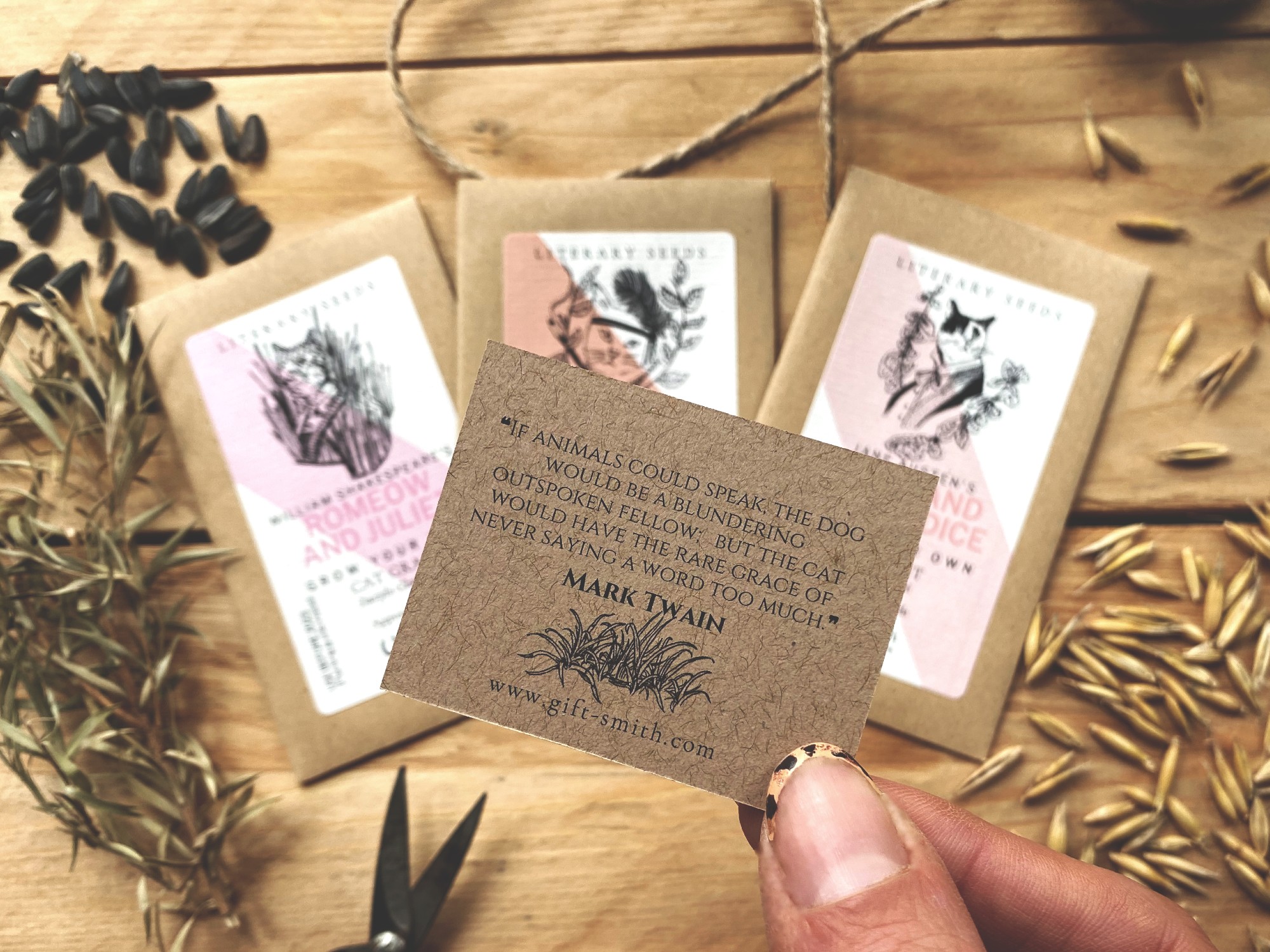 Cat Lover Seeds Mark Twain Quote