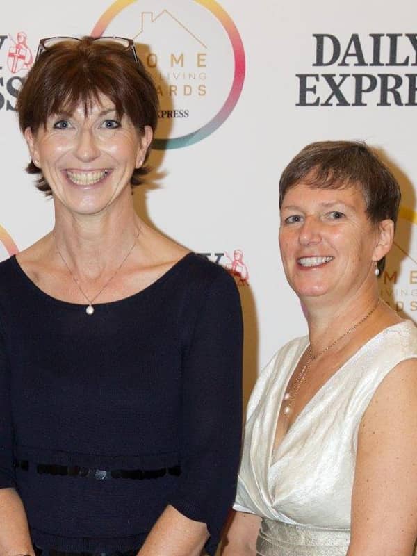 Julia & Lucie Founders of Julu at the Daily Express Awards with the Laundry Ladder nominated in one of the award categories