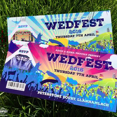Wedfest Festival Weddings Wedding Invitations