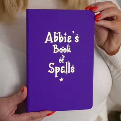 Purple soft cover notebook