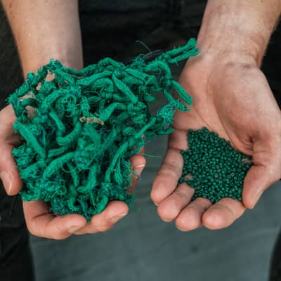 Recycled fishing net