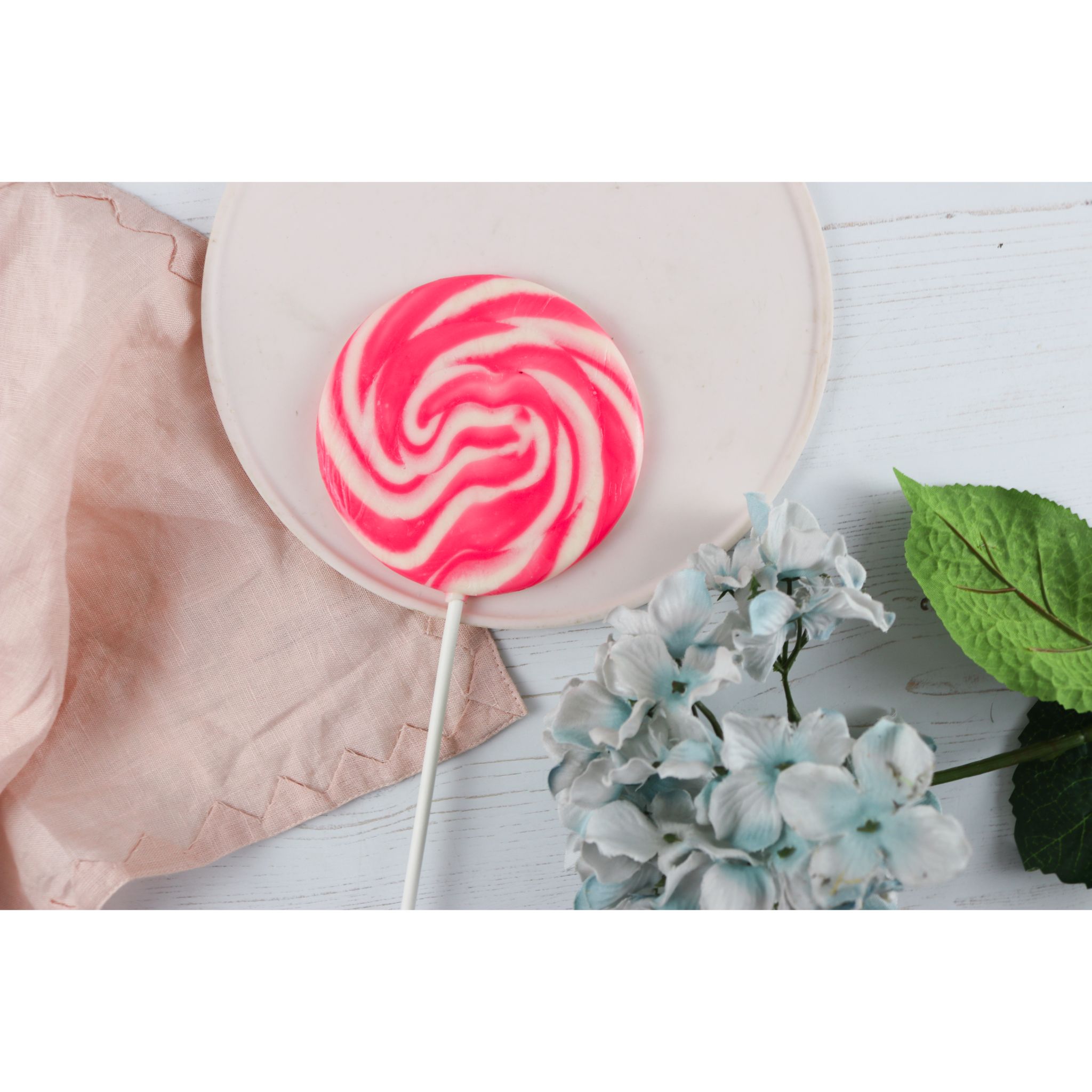 Raspberry Vanilla Giant Lollipop