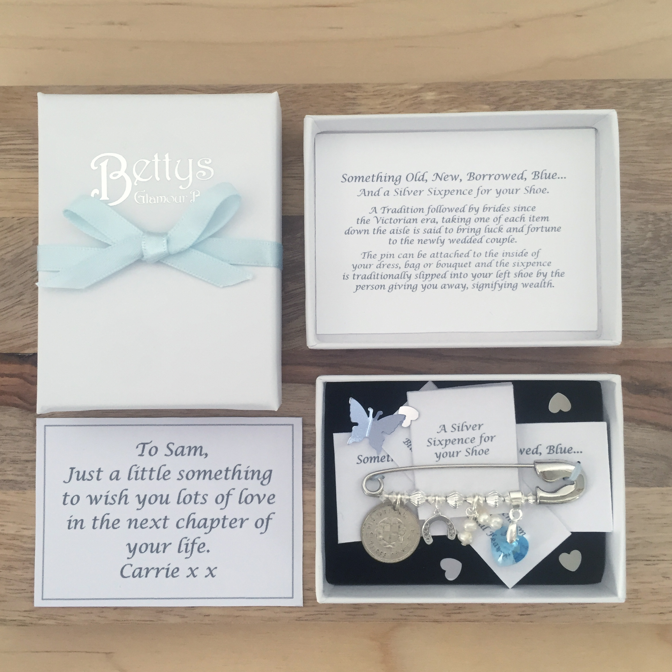 What's inside the Bridal Pin Charm Box