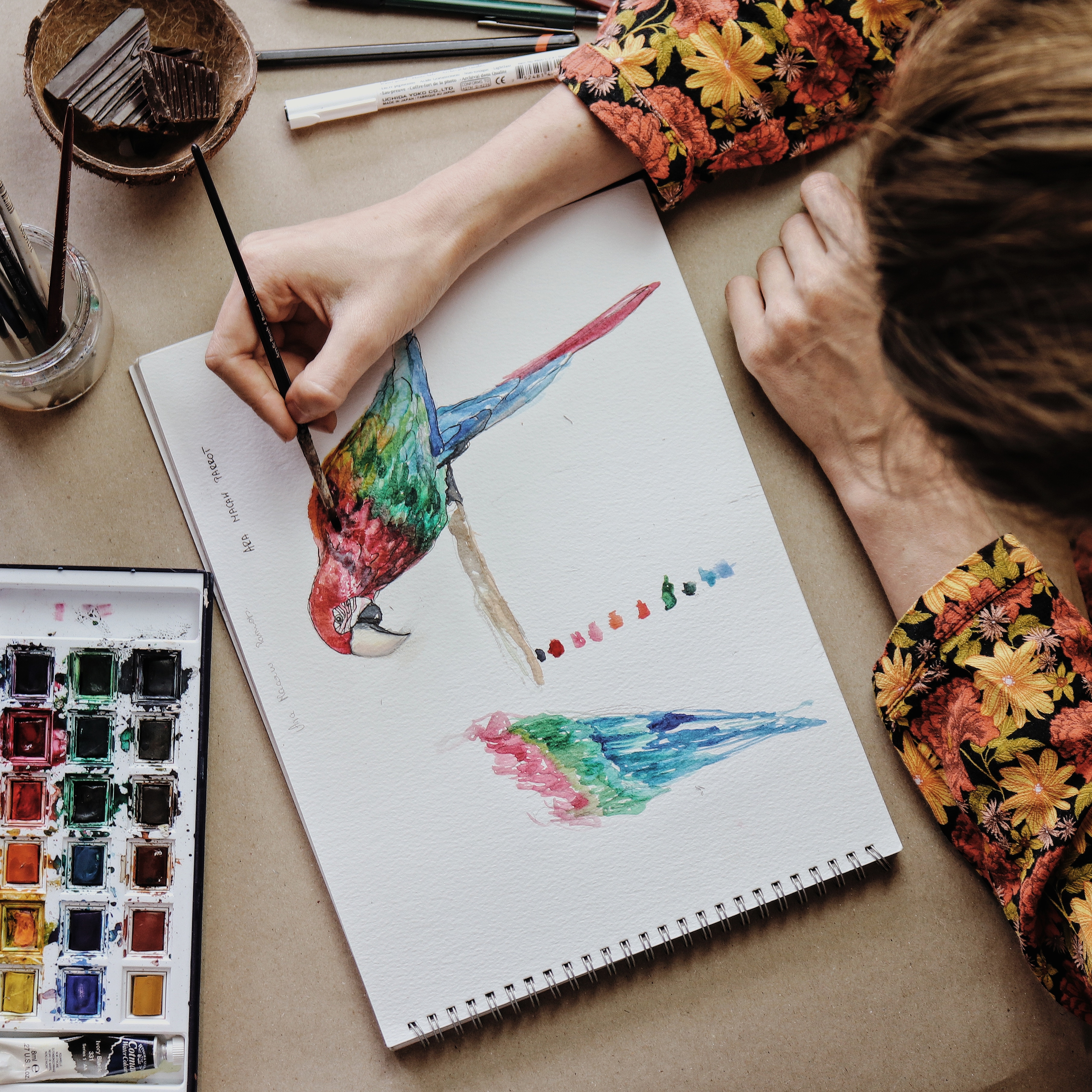 Before making anything, we brainstorm and design our chocolate creations.