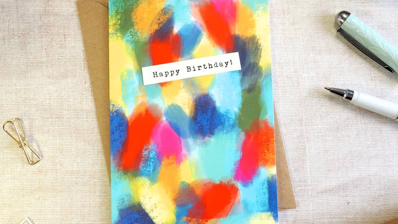 Paint Splatter Happy Birthday Card