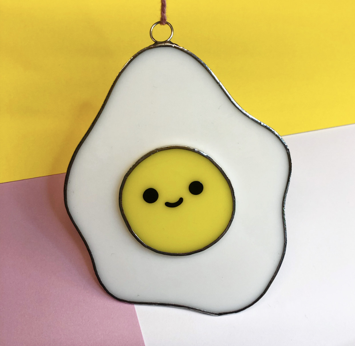 Smiling glass dim sum dumpling.