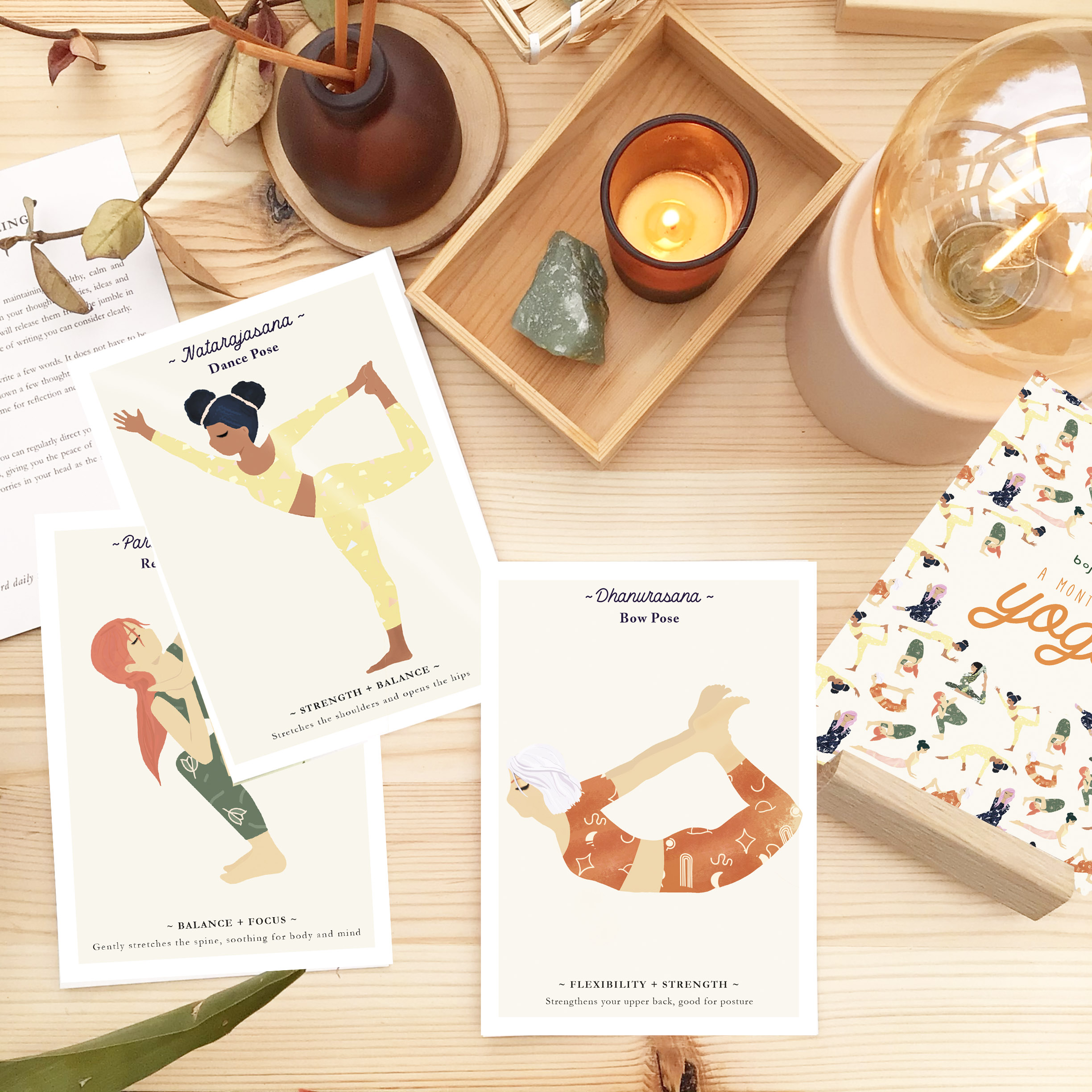 Yoga guidance illustrative cards