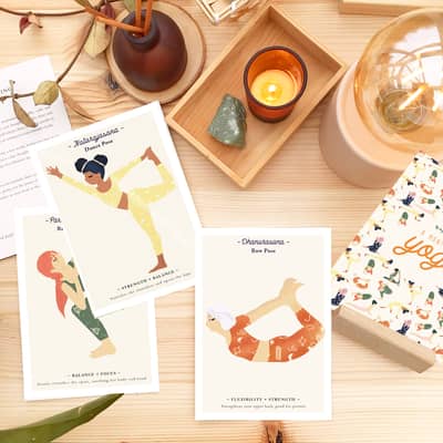 Yoga guidance illustrative cards