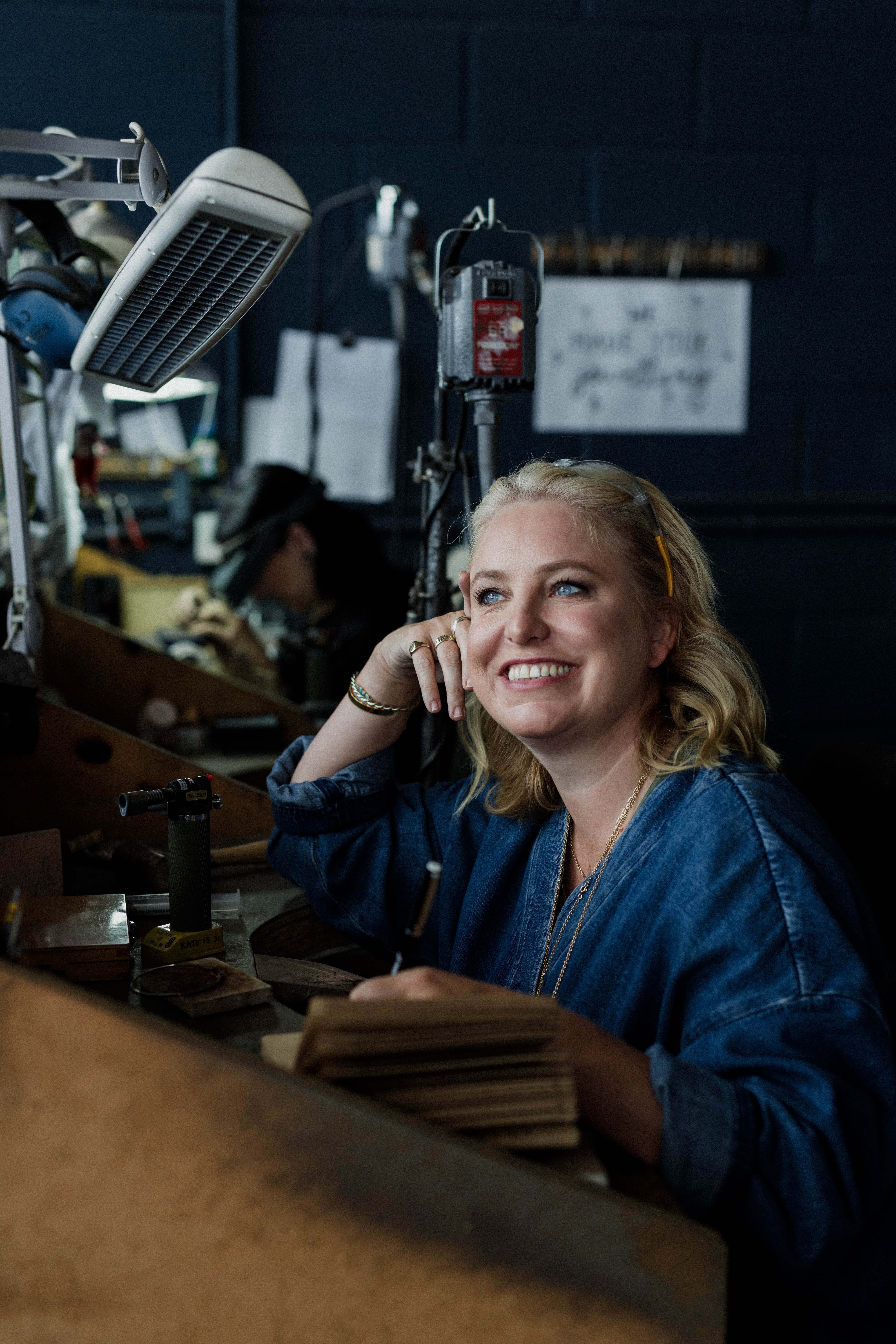 Alice designing jewellery