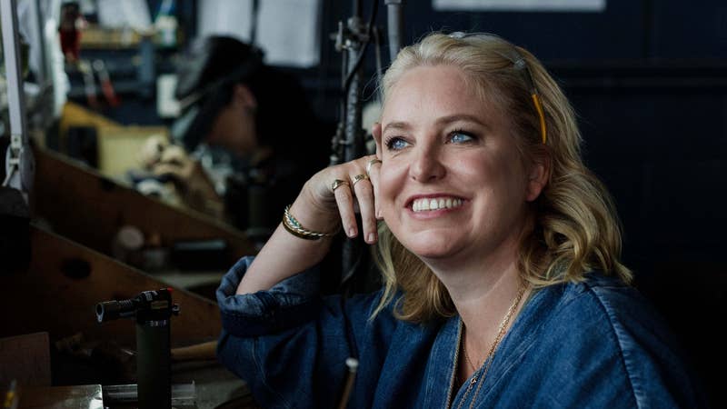 Alice designing jewellery